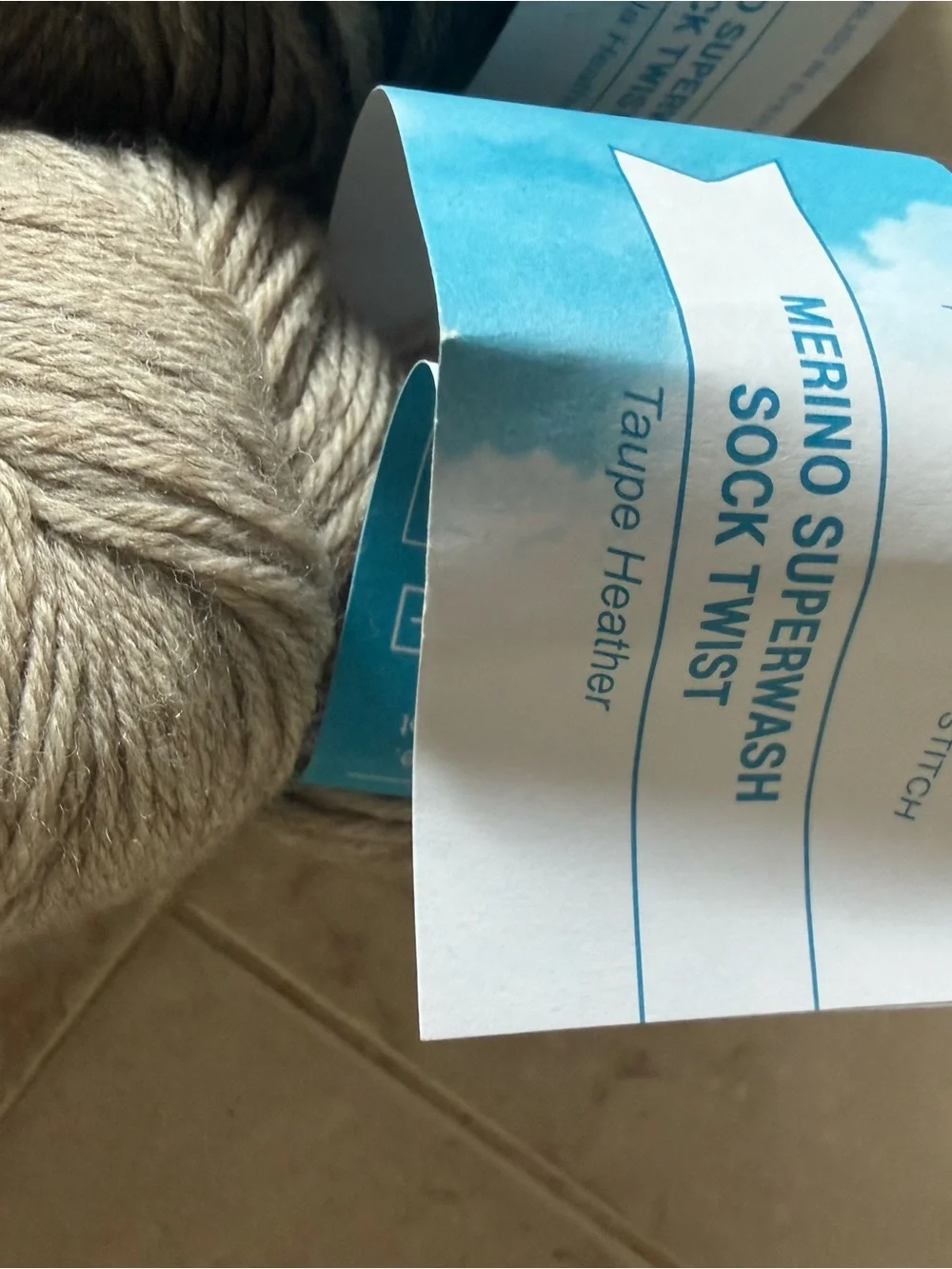Cloudborn Fibers Merino Superwash Sock Twist Yarn - Shaela Heather/Taupe Heather